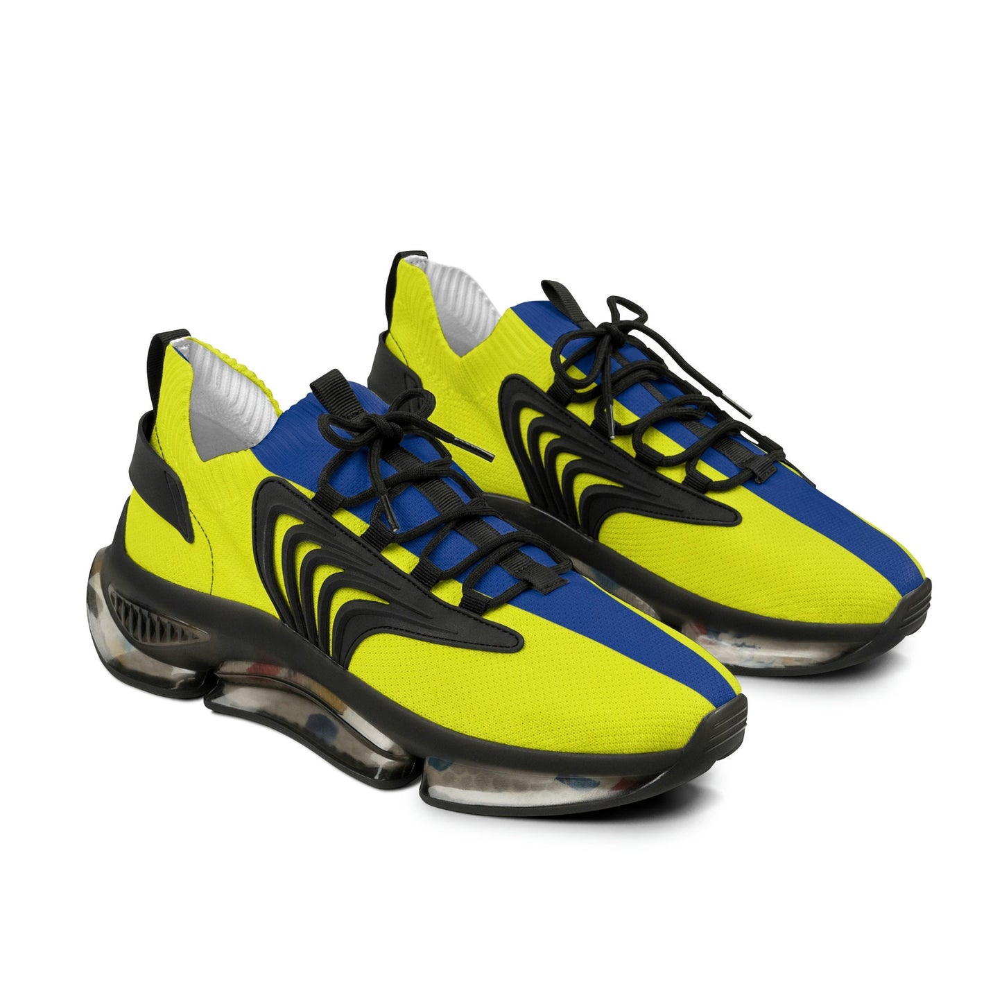 Men's Blue and Yellow Sneakers