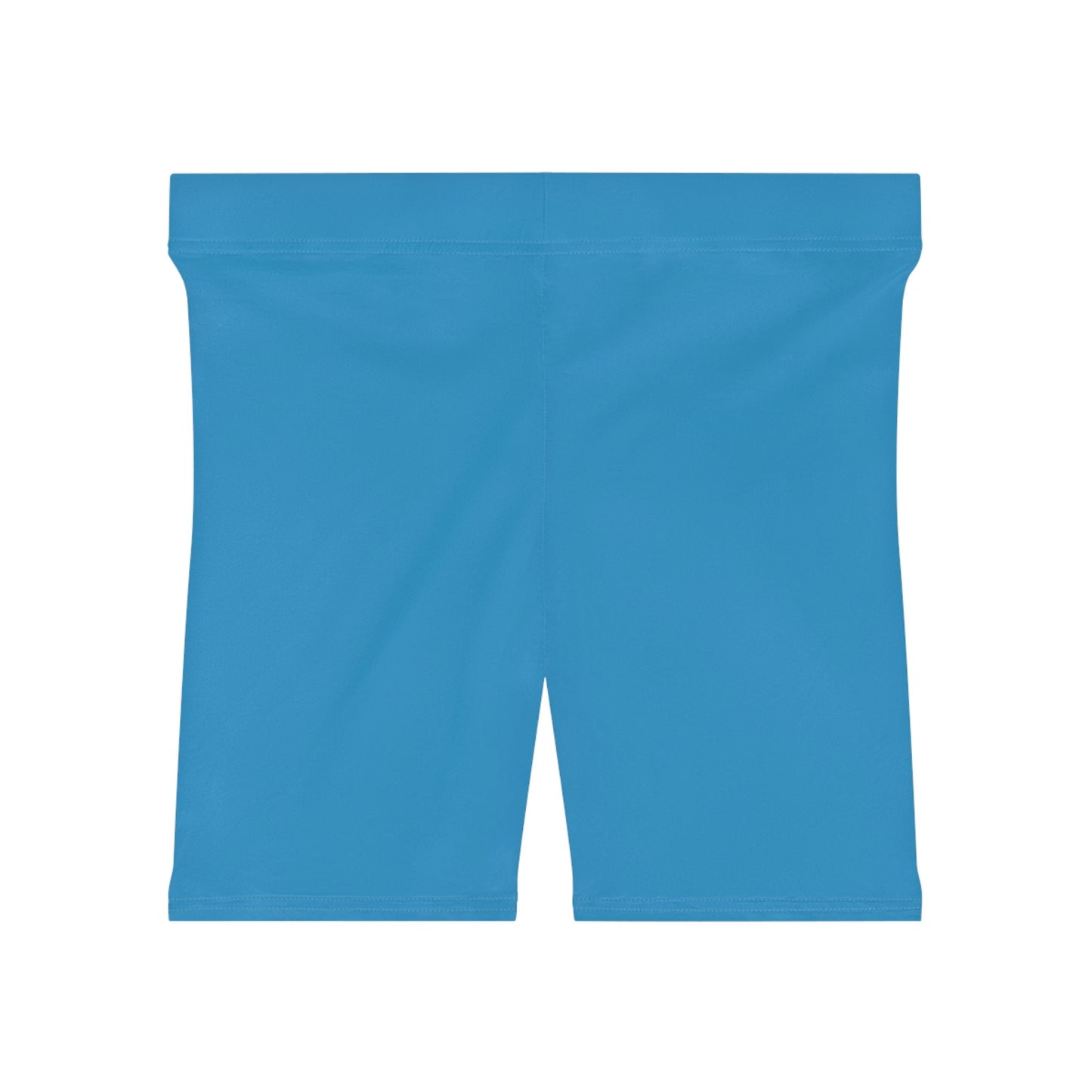 Womens Blue Biker Shorts