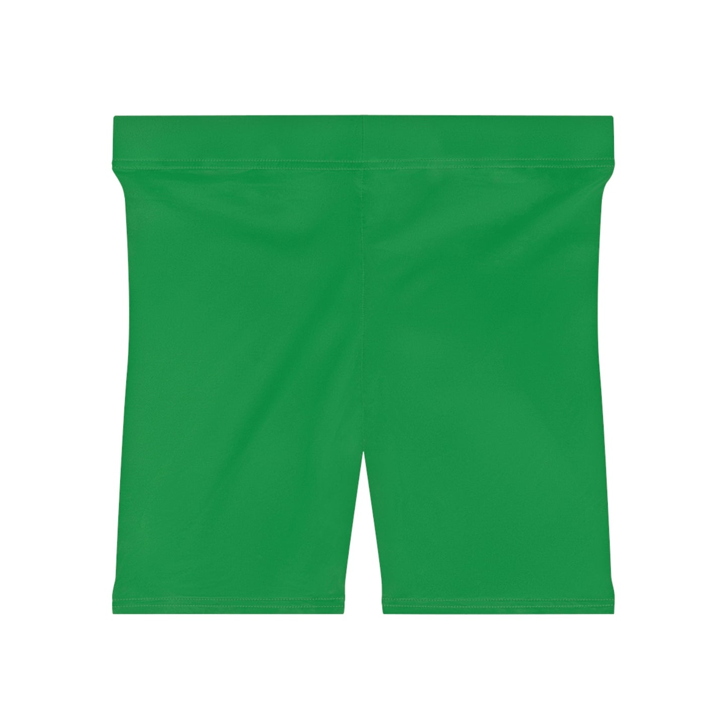 Womens Green Biker Shorts