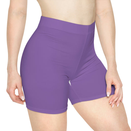 Womens Purple Biker Shorts