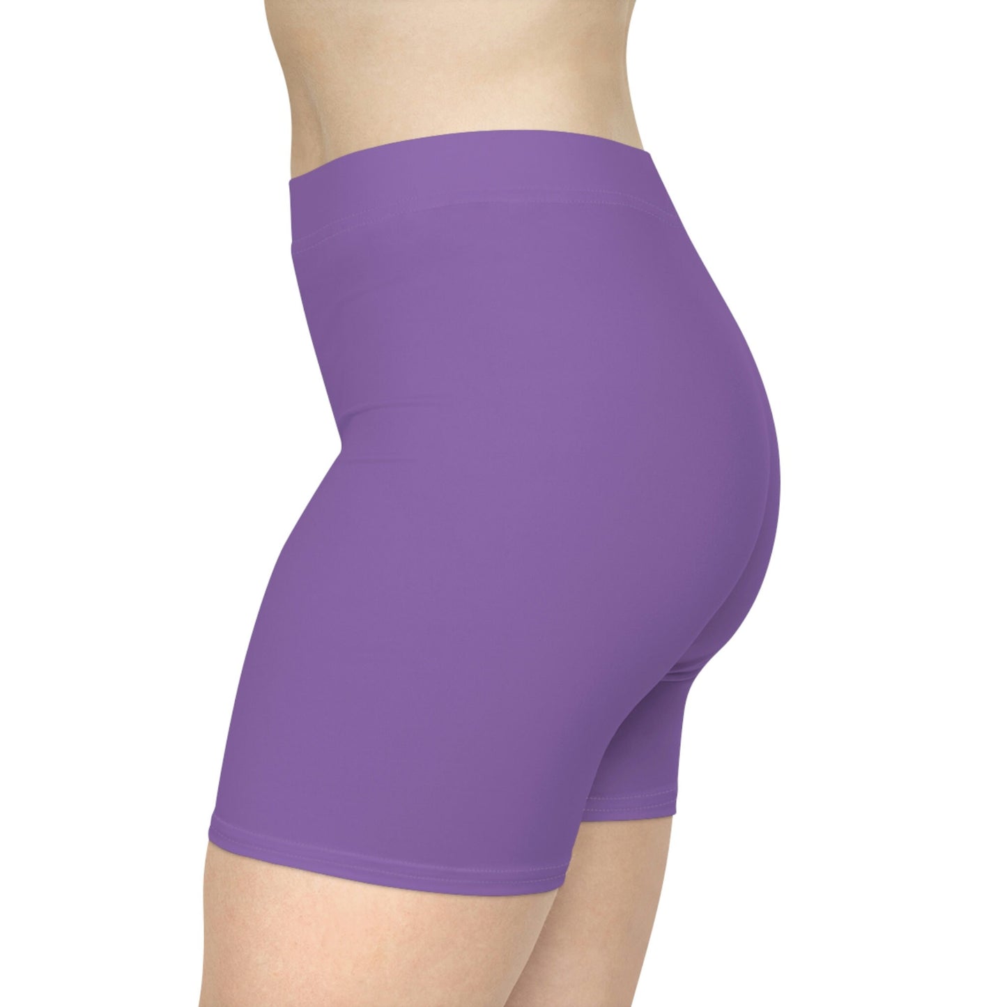 Womens Purple Biker Shorts