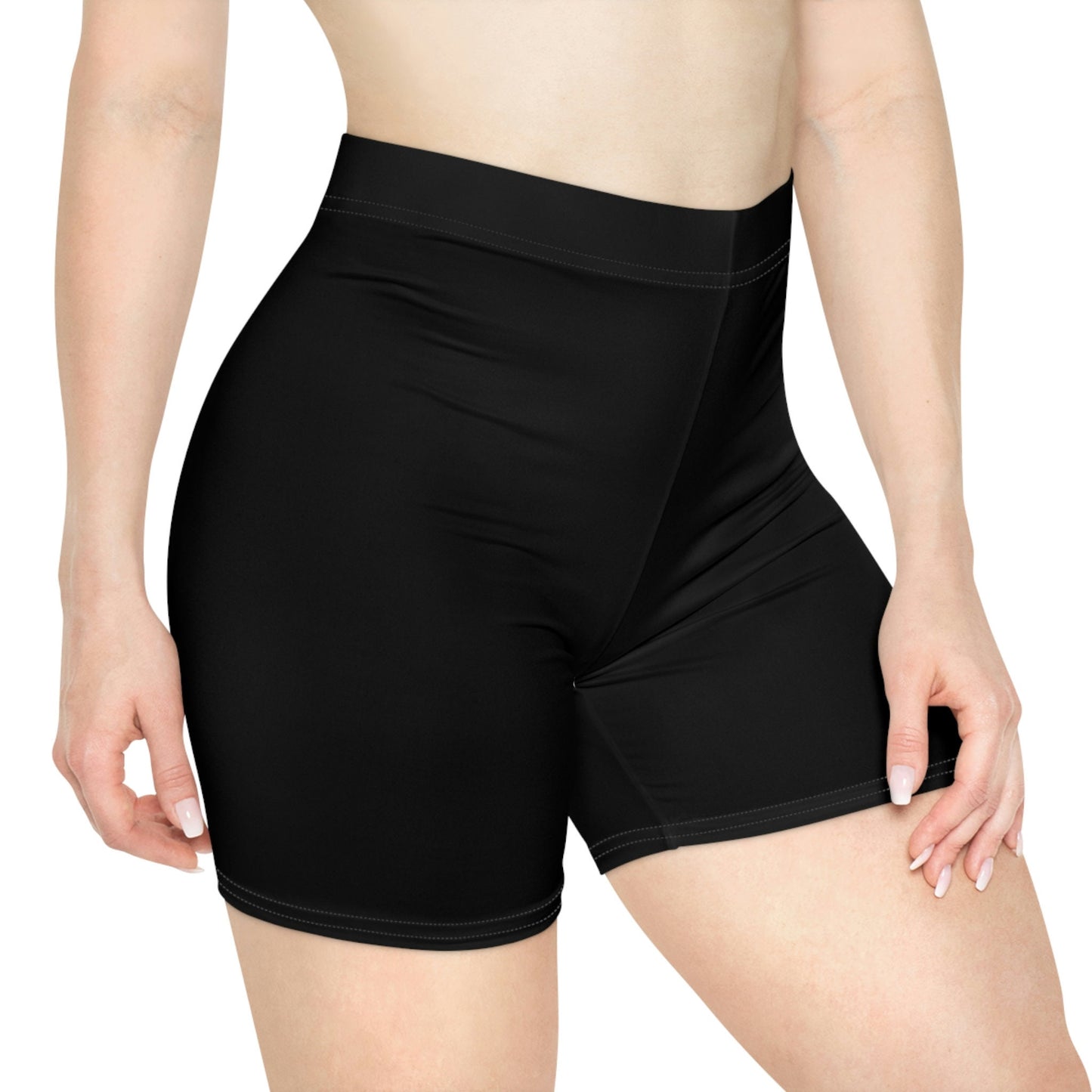 Womens Black Biker Shorts