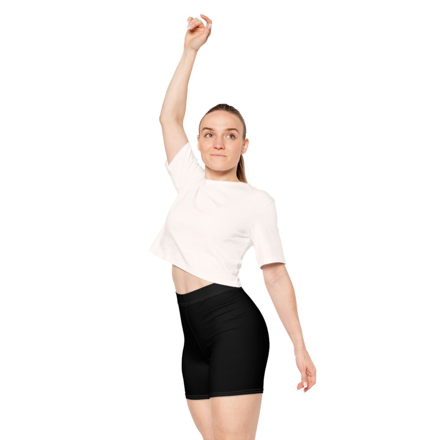 Womens Black Biker Shorts