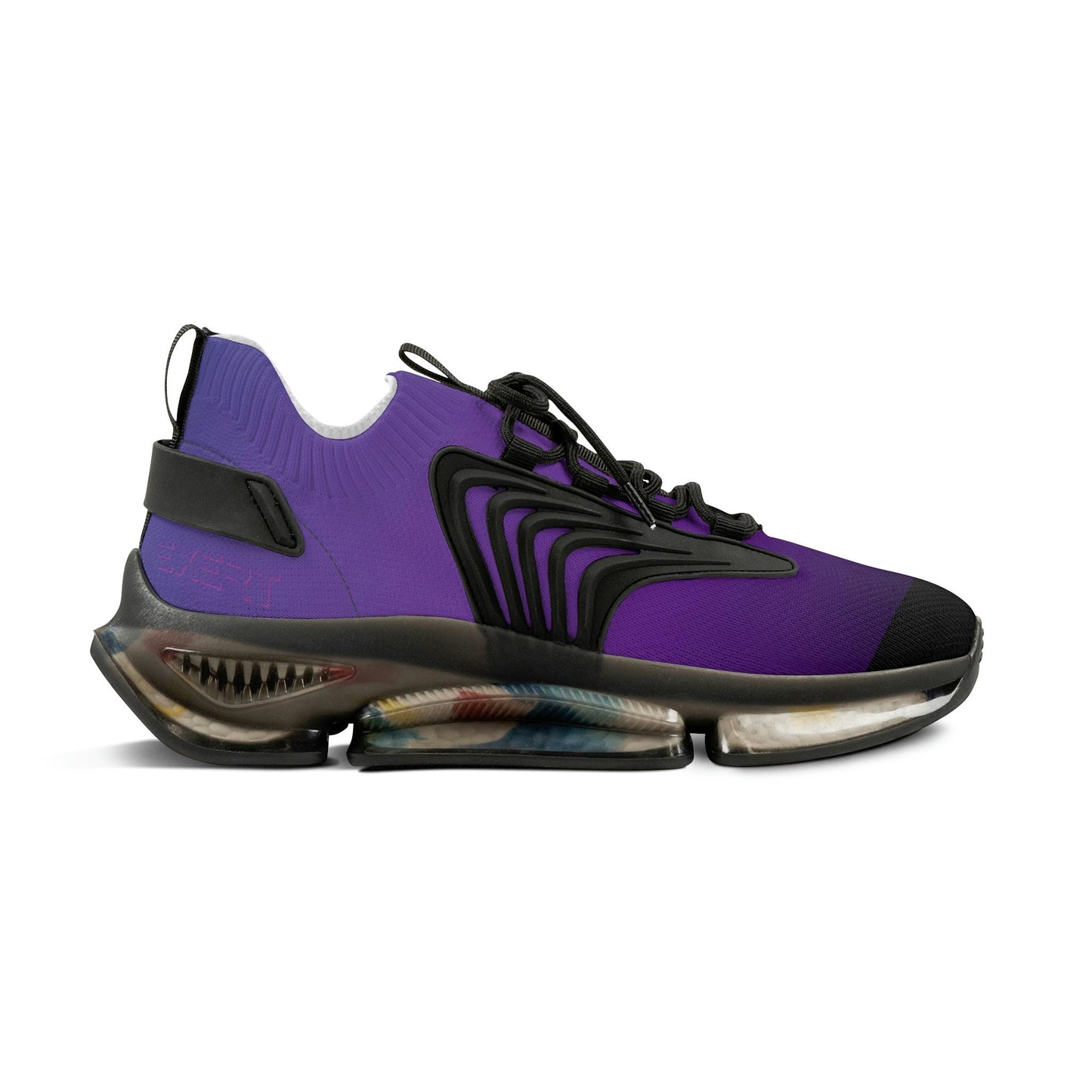 Men's Black and Purple Sneakers