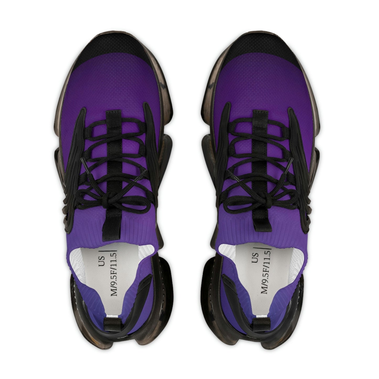 Men's Black and Purple Sneakers