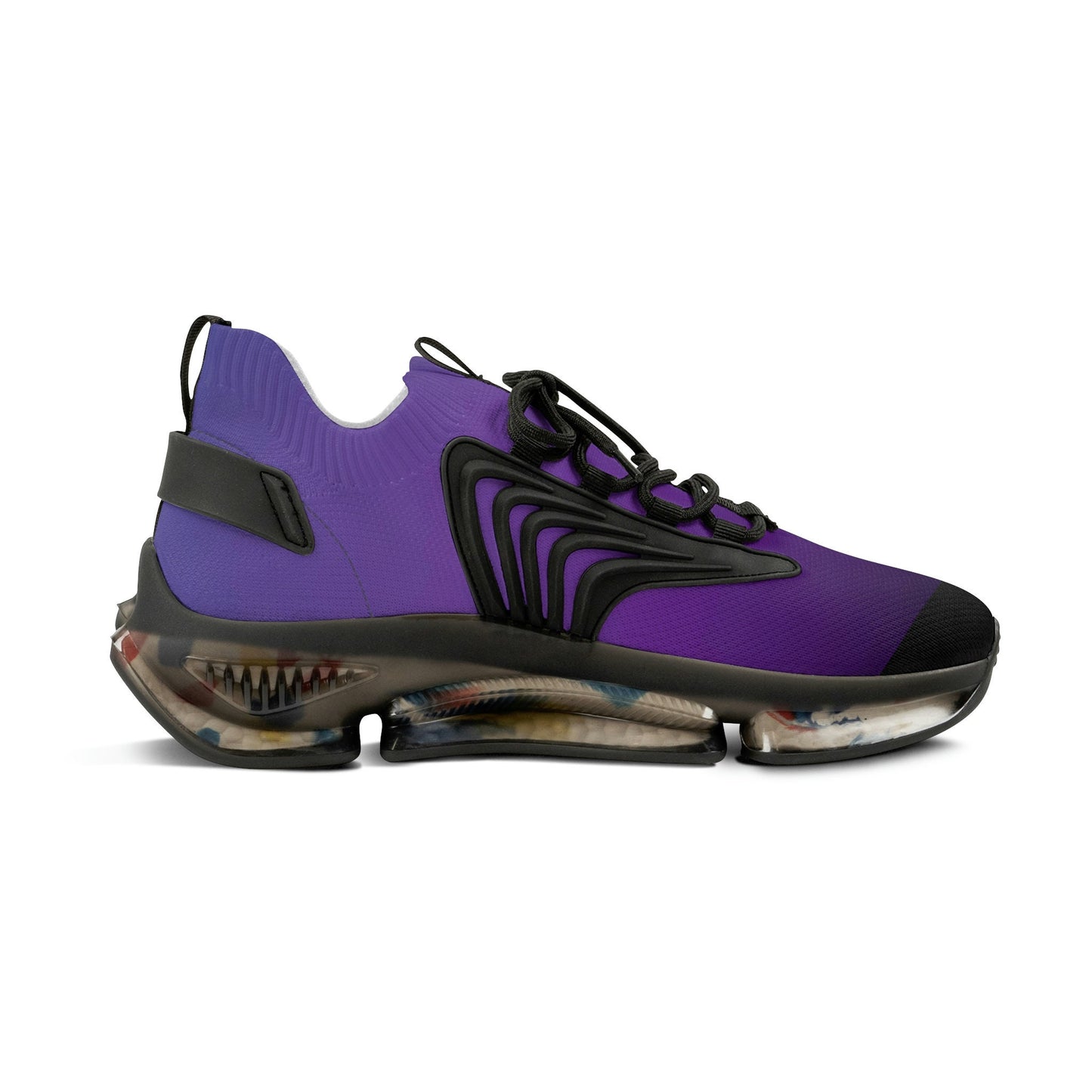 Men's Black and Purple Sneakers