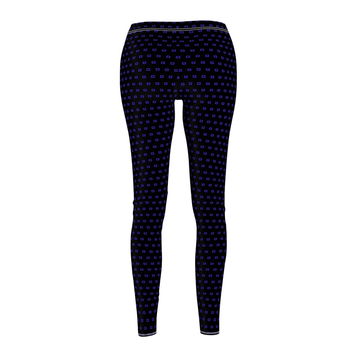 Women's Black and Purple Skinny Leggings