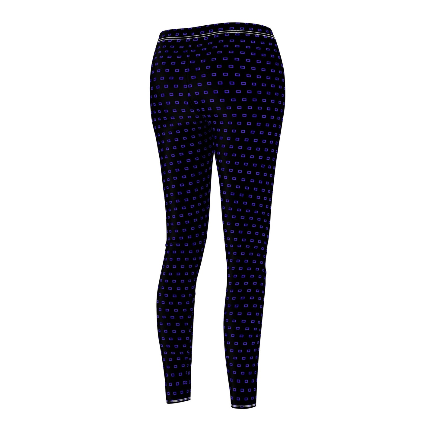 Women's Black and Purple Skinny Leggings