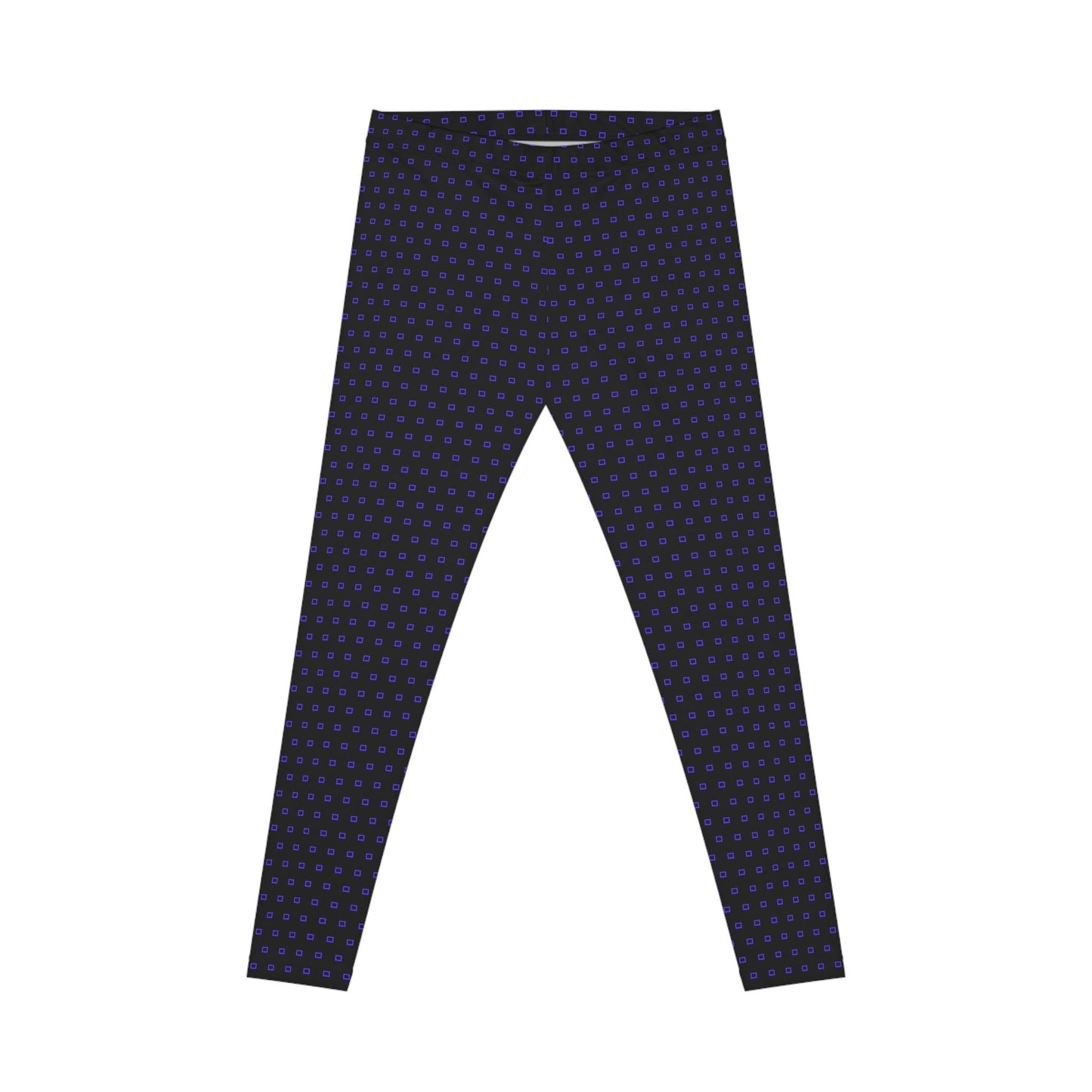 Women's Casual Black and Purple Leggings
