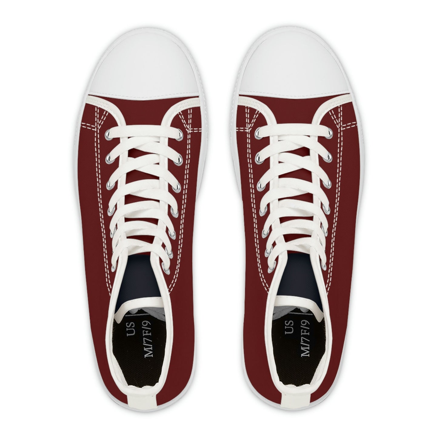 Women's Burgundy High Top Sneakers