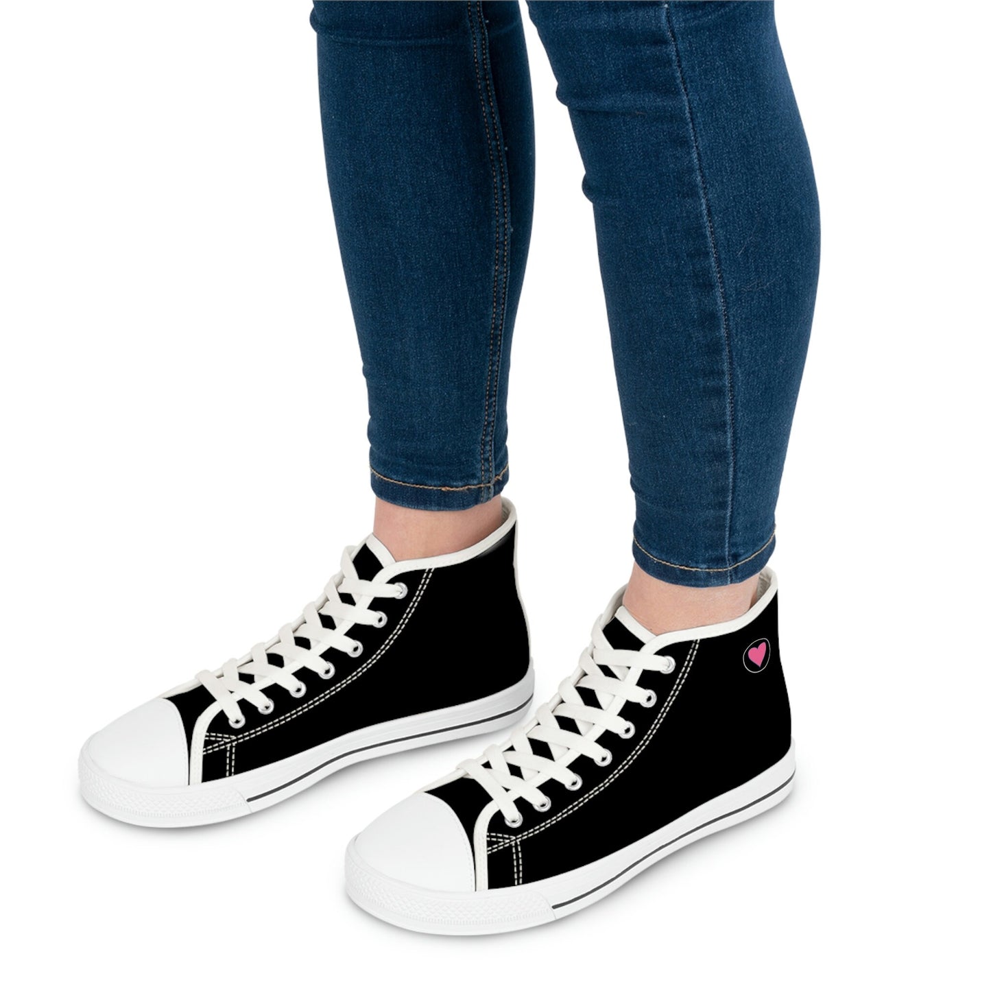 Women's Black High Top Sneakers