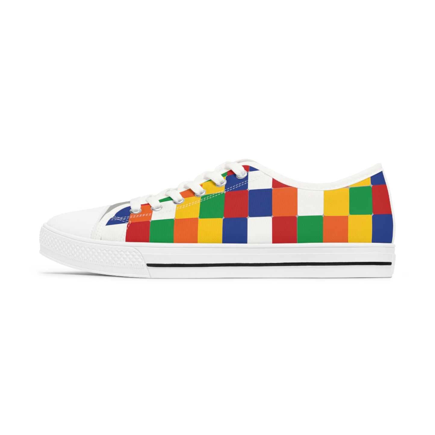 Women's Colorful Checkered Low Top Sneakers