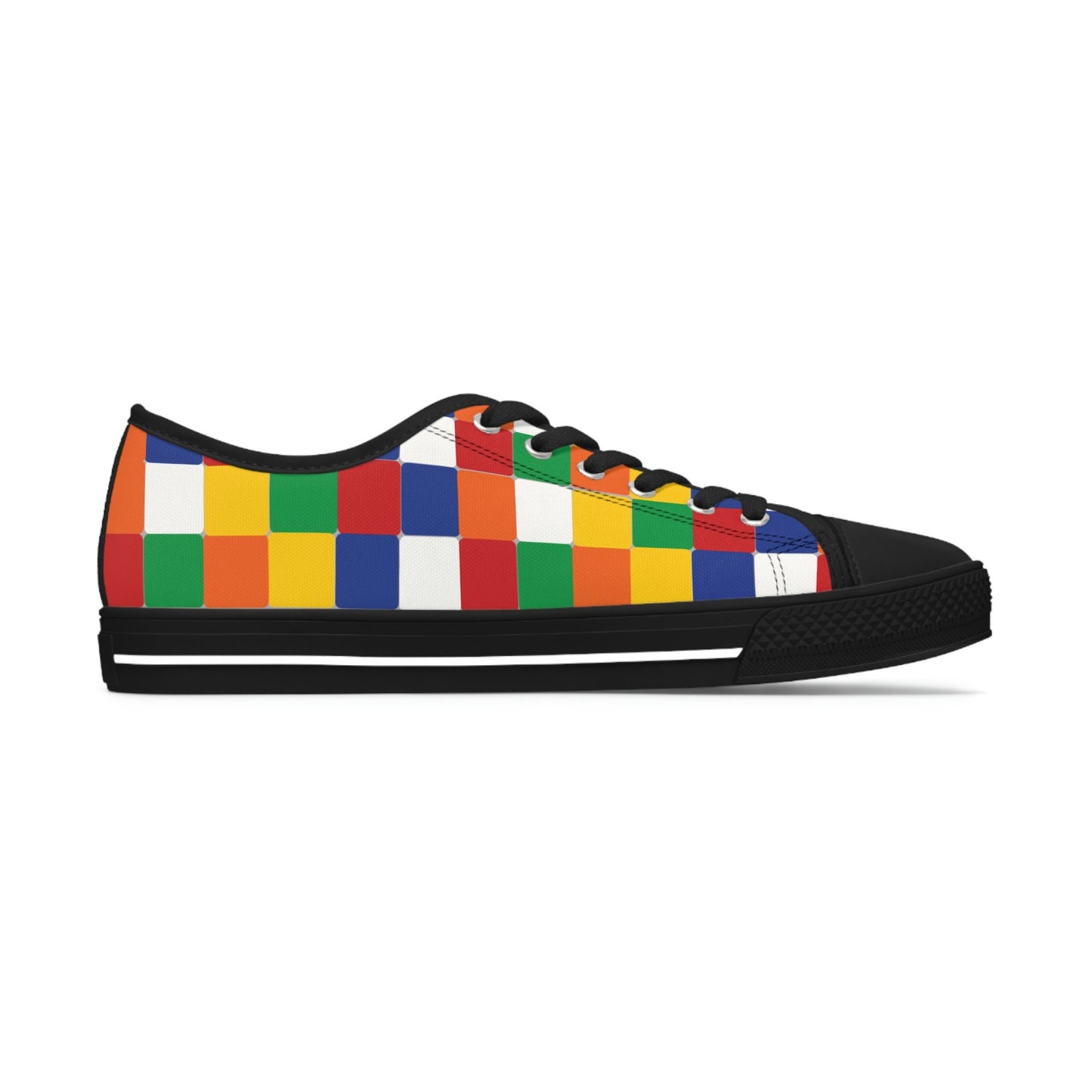 Women's Colorful Checkered Low Top Sneakers
