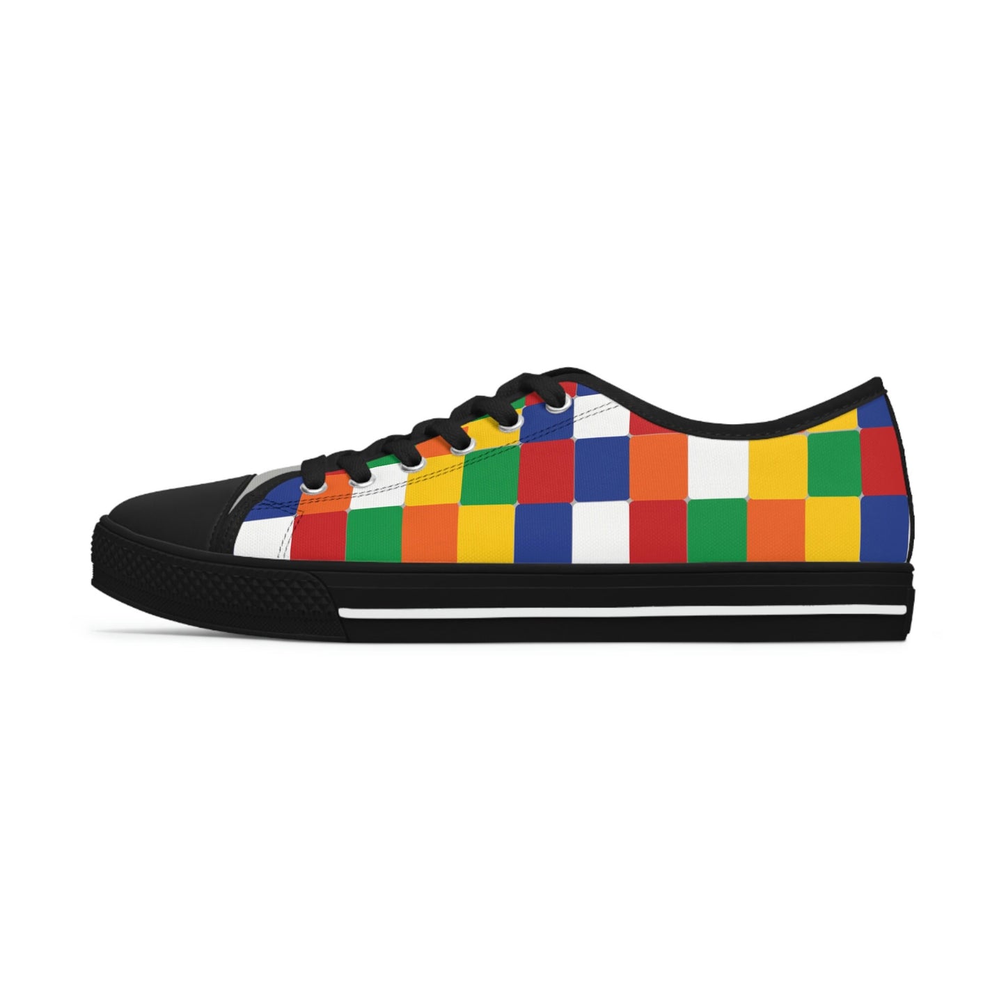 Women's Colorful Checkered Low Top Sneakers