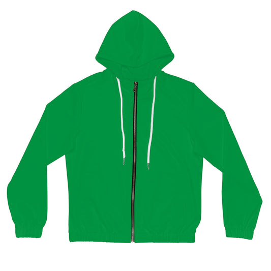 Womens Full-Zip Green Hoodie