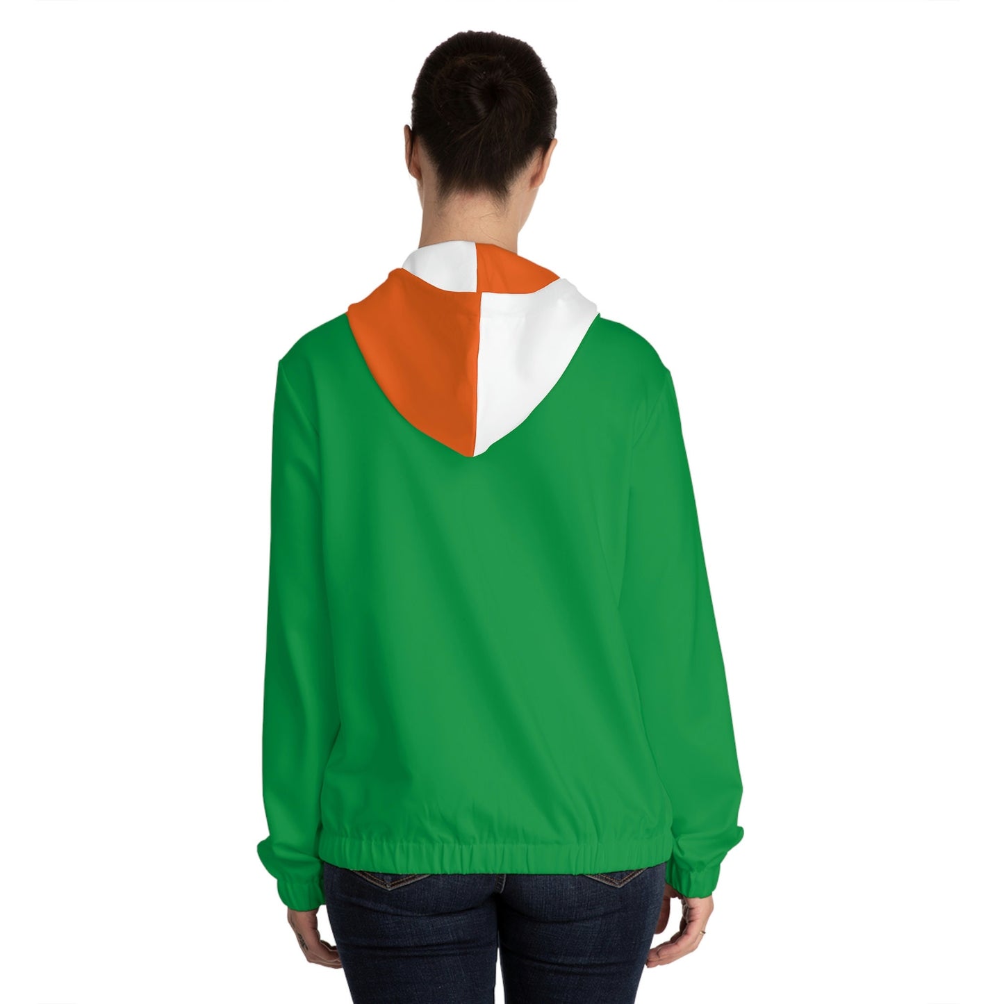 Womens Full-Zip Green Hoodie