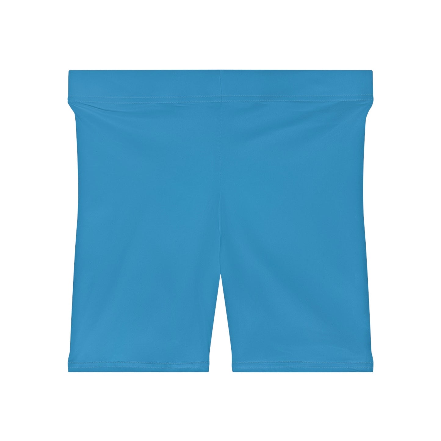 Womens Blue Biker Shorts