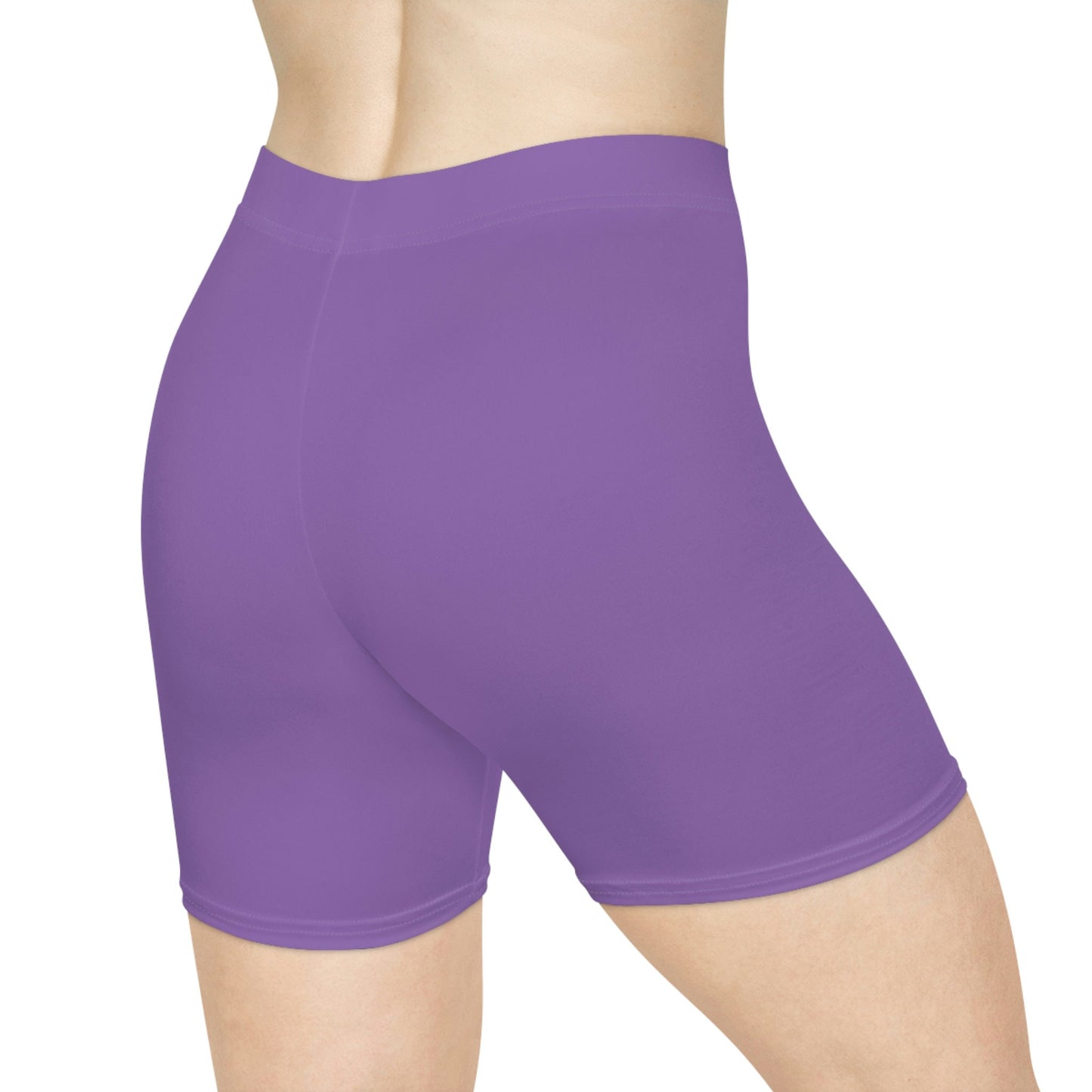 Womens Purple Biker Shorts