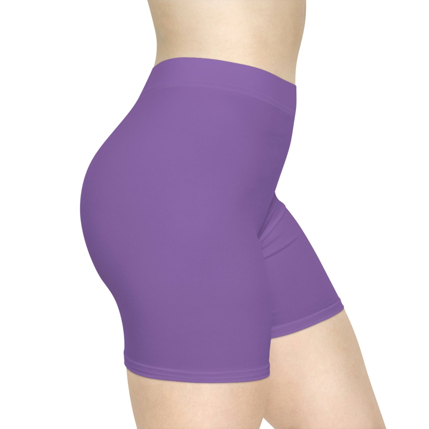 Womens Purple Biker Shorts
