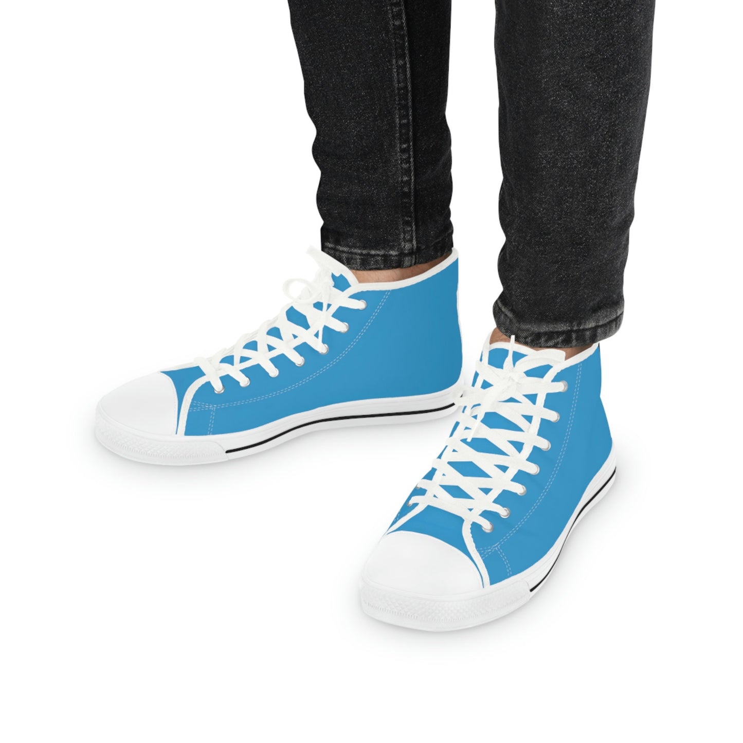 Men's Blue High Top Sneakers mens blue sneakers