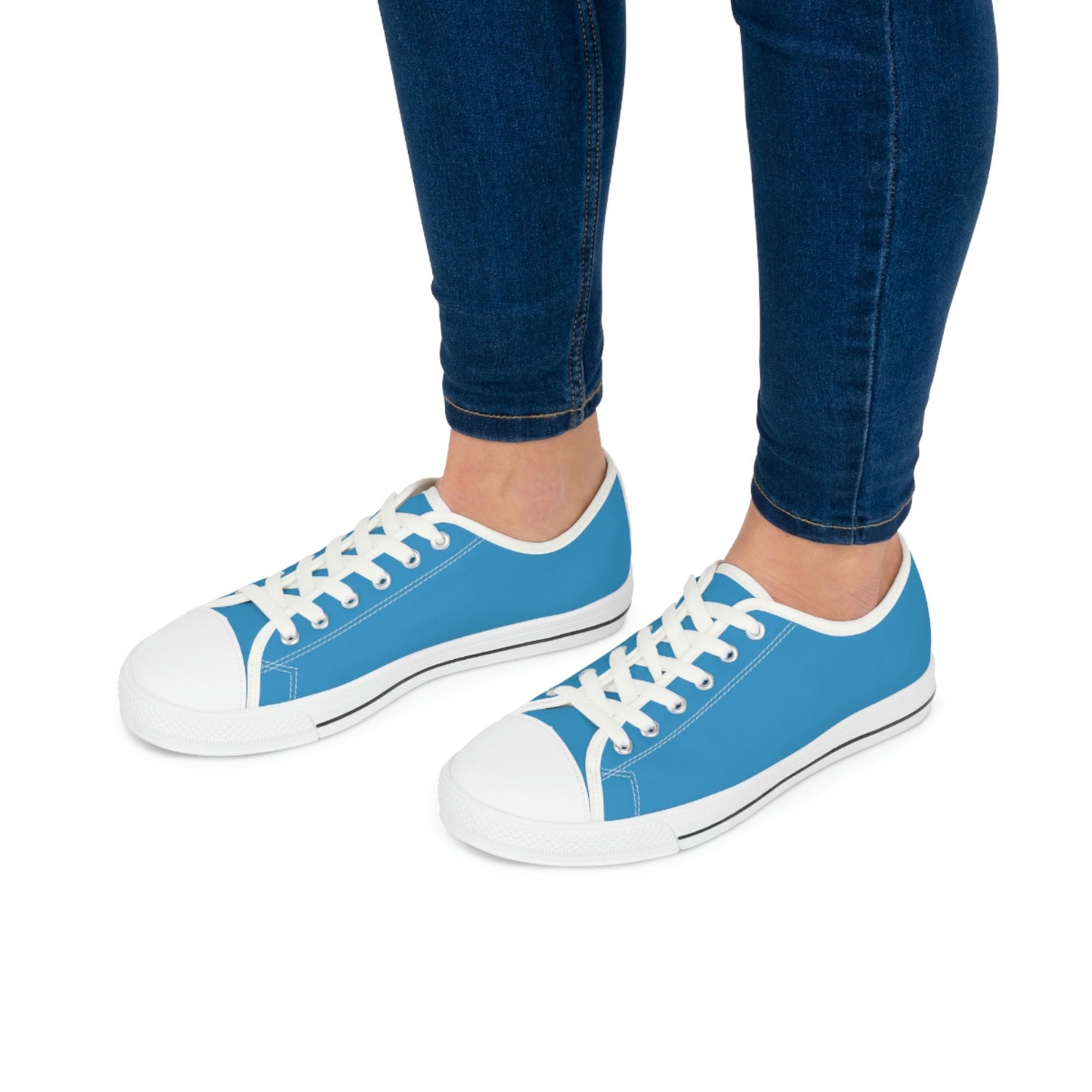 Women's Low Top Light Blue Sneakers