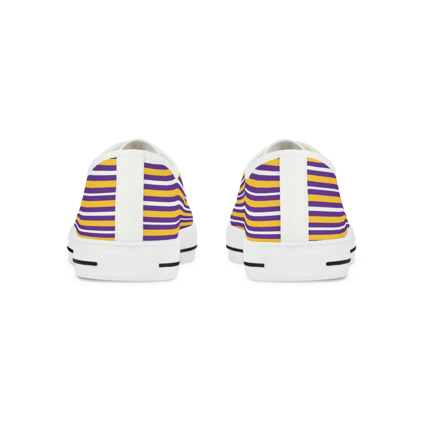 Purple and Gold Men's Low Top Sneakers