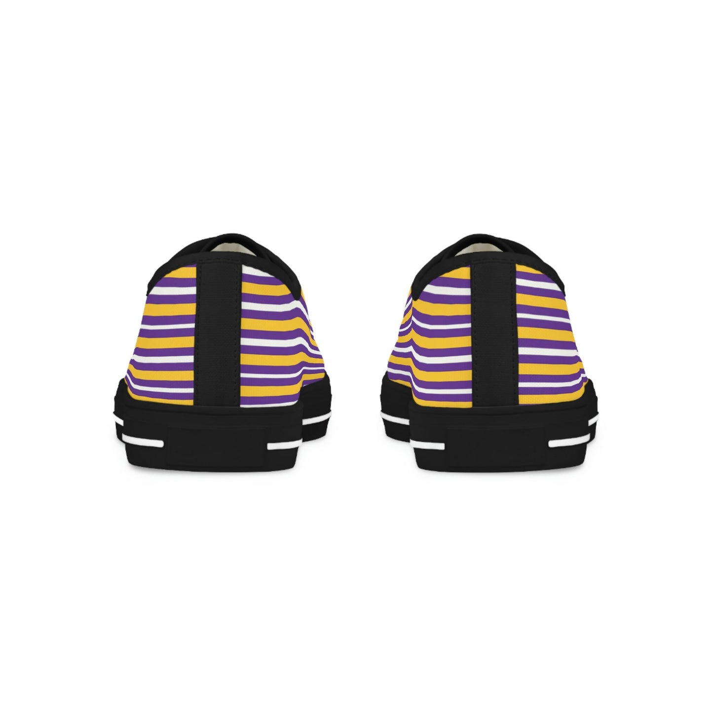 Purple and Gold Men's Low Top Sneakers
