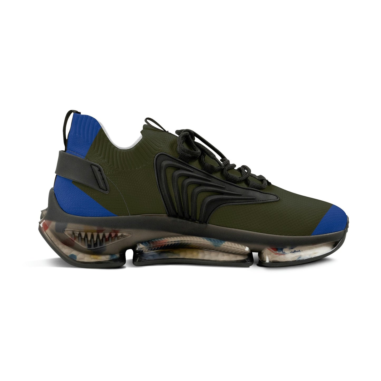 Men's Mesh Blue and Green Sneakers