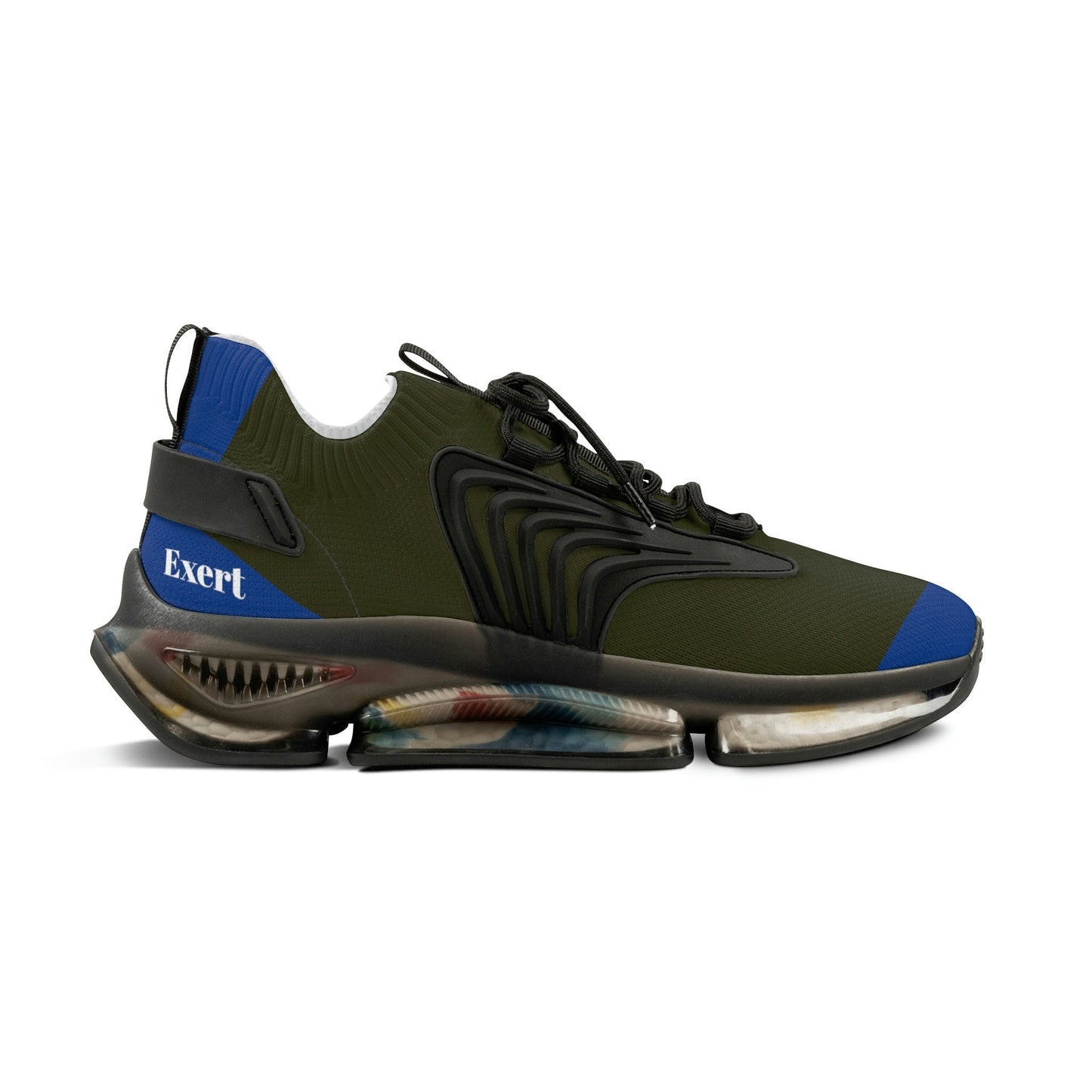 Men's Mesh Blue and Green Sneakers