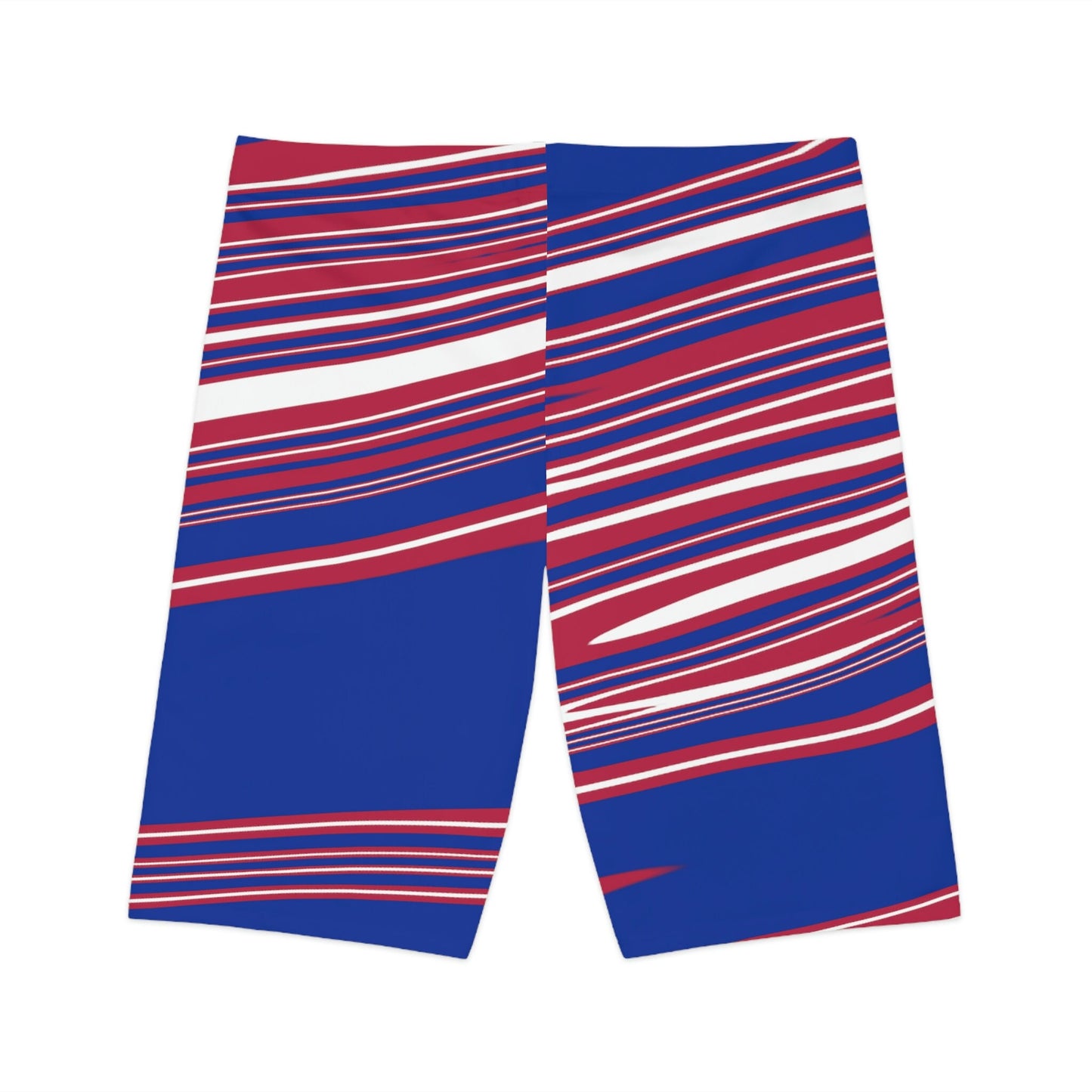 Women's Blue and Red Biker shorts
