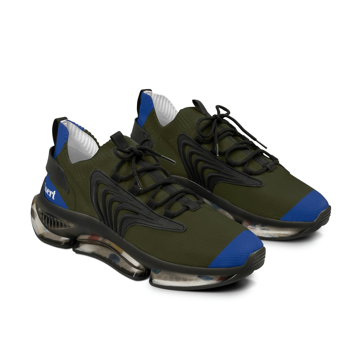Men's Mesh Blue and Green Sneakers