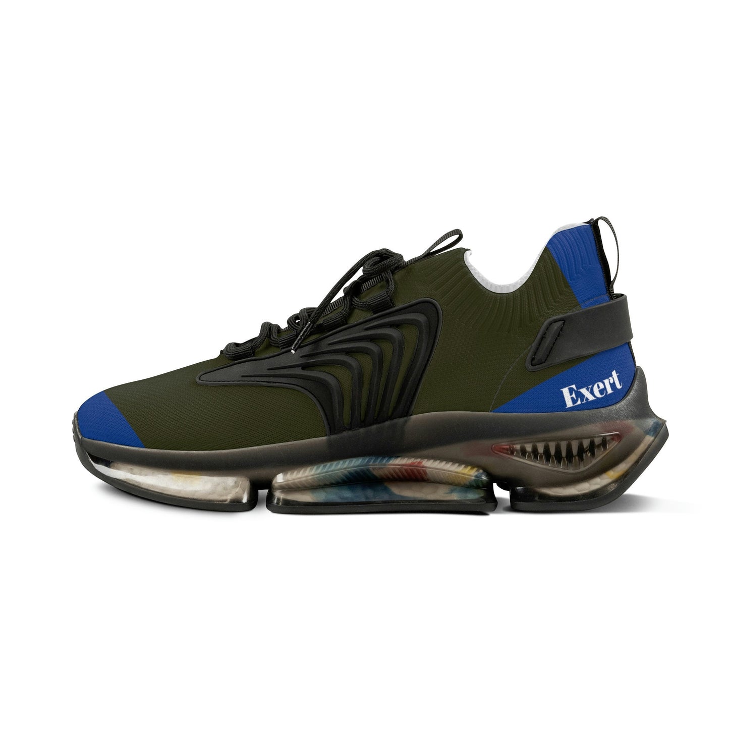 Men's Mesh Blue and Green Sneakers
