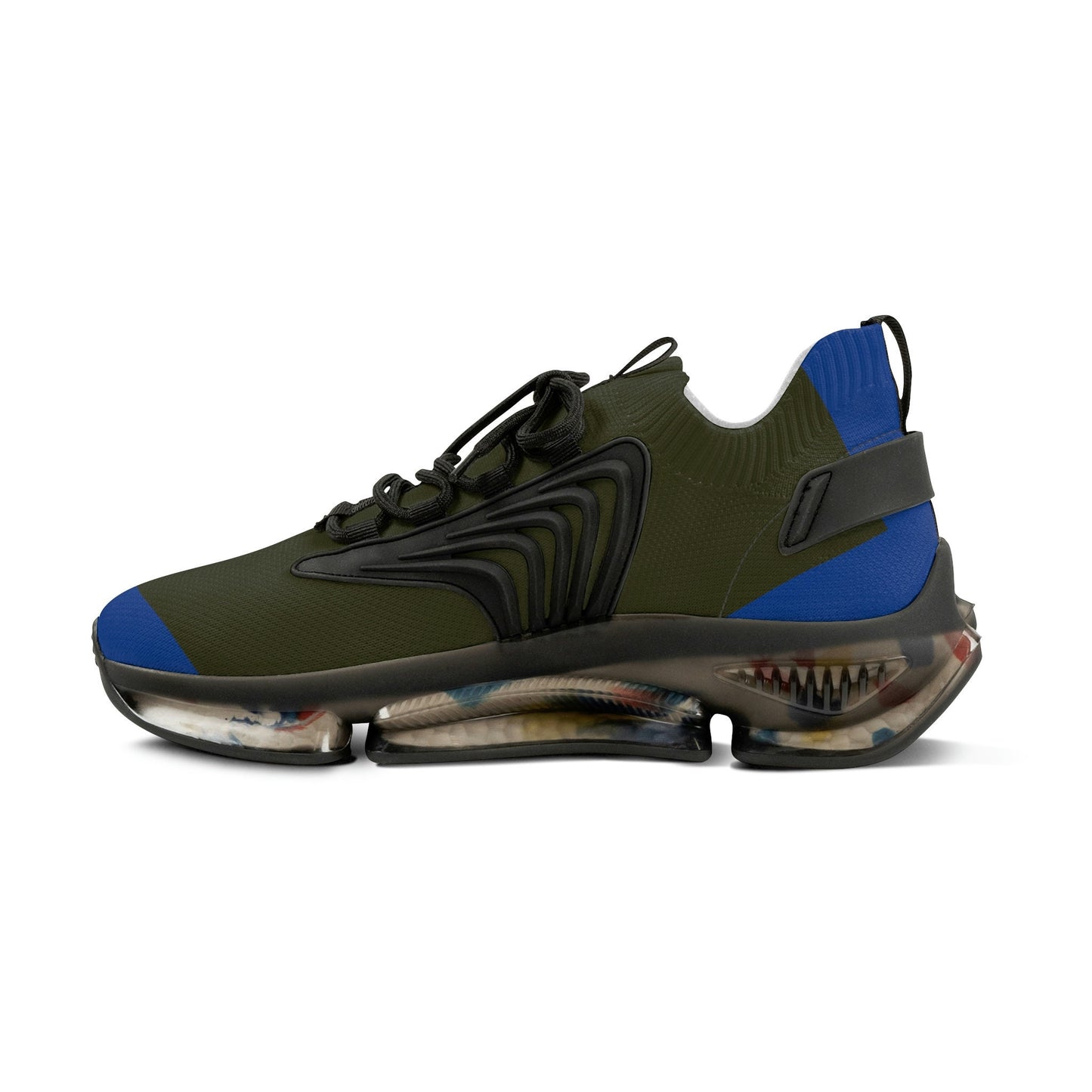 Men's Mesh Blue and Green Sneakers