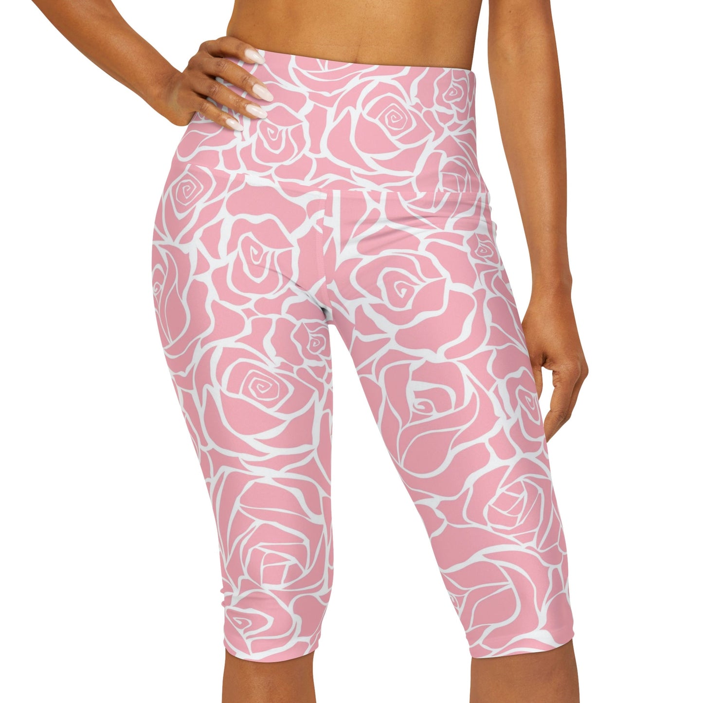 Pink Capri Yoga Leggings