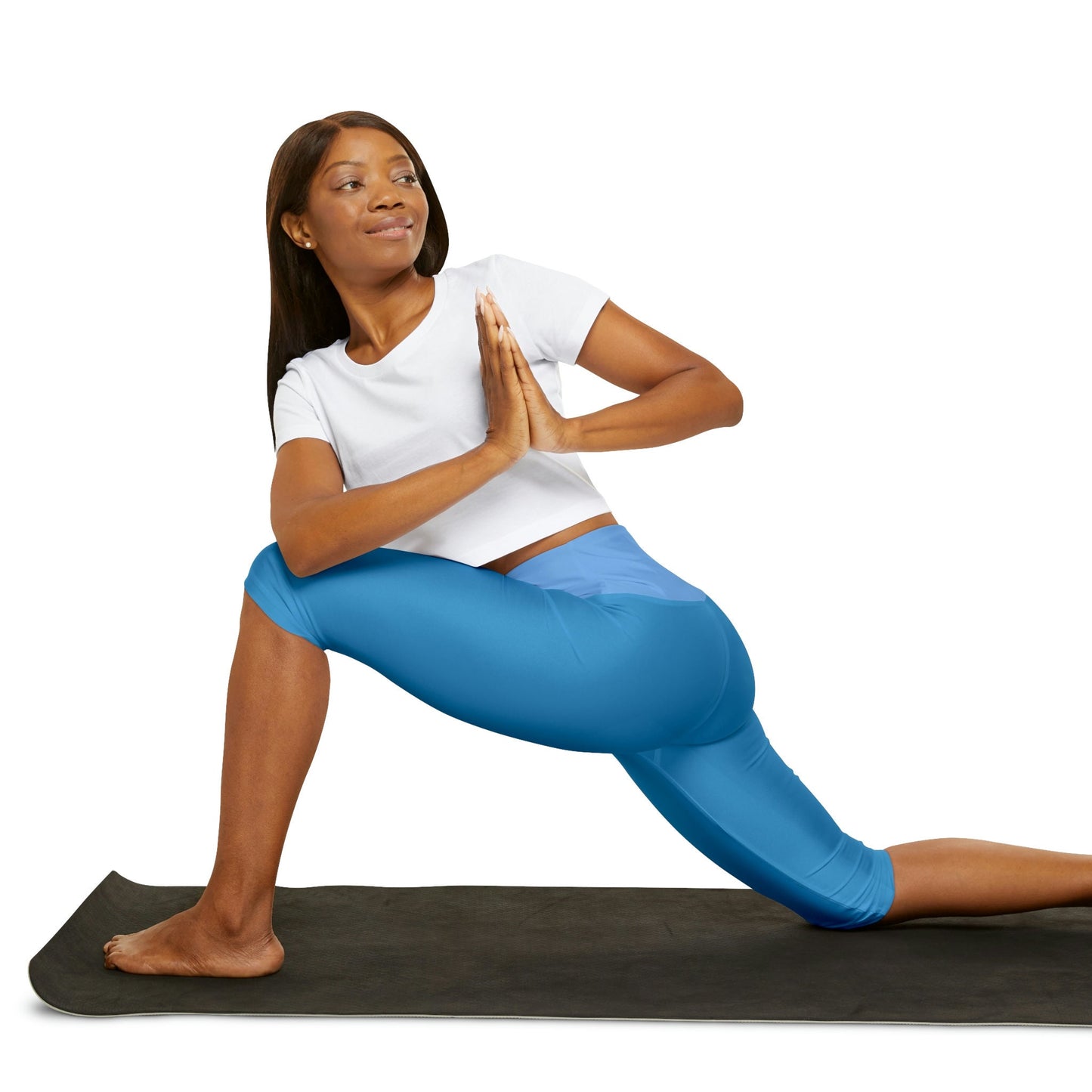 Mystic Blue Capri Yoga Leggings