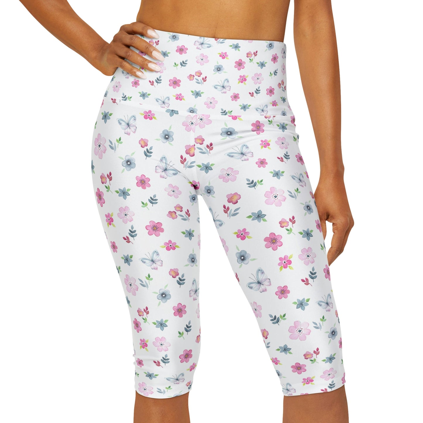 Floral Yoga Capri Leggings