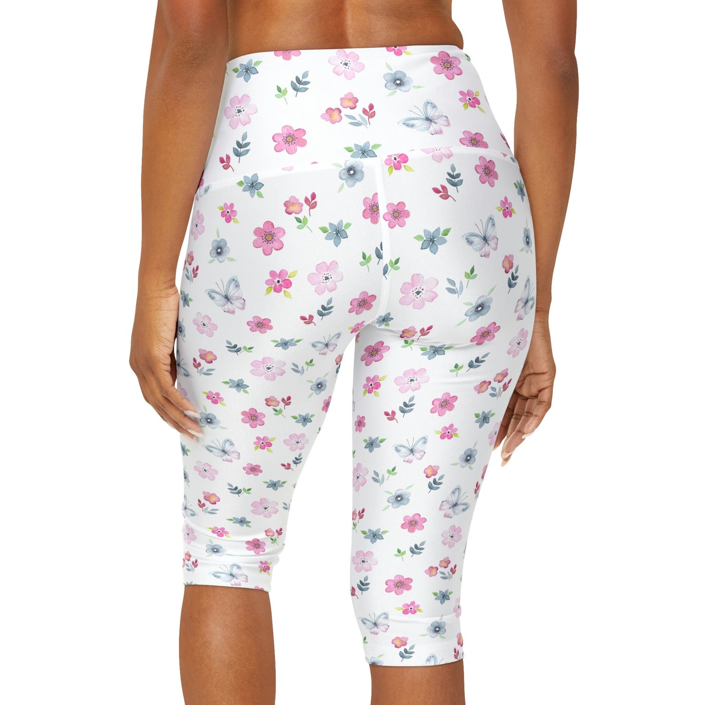 Floral Yoga Capri Leggings