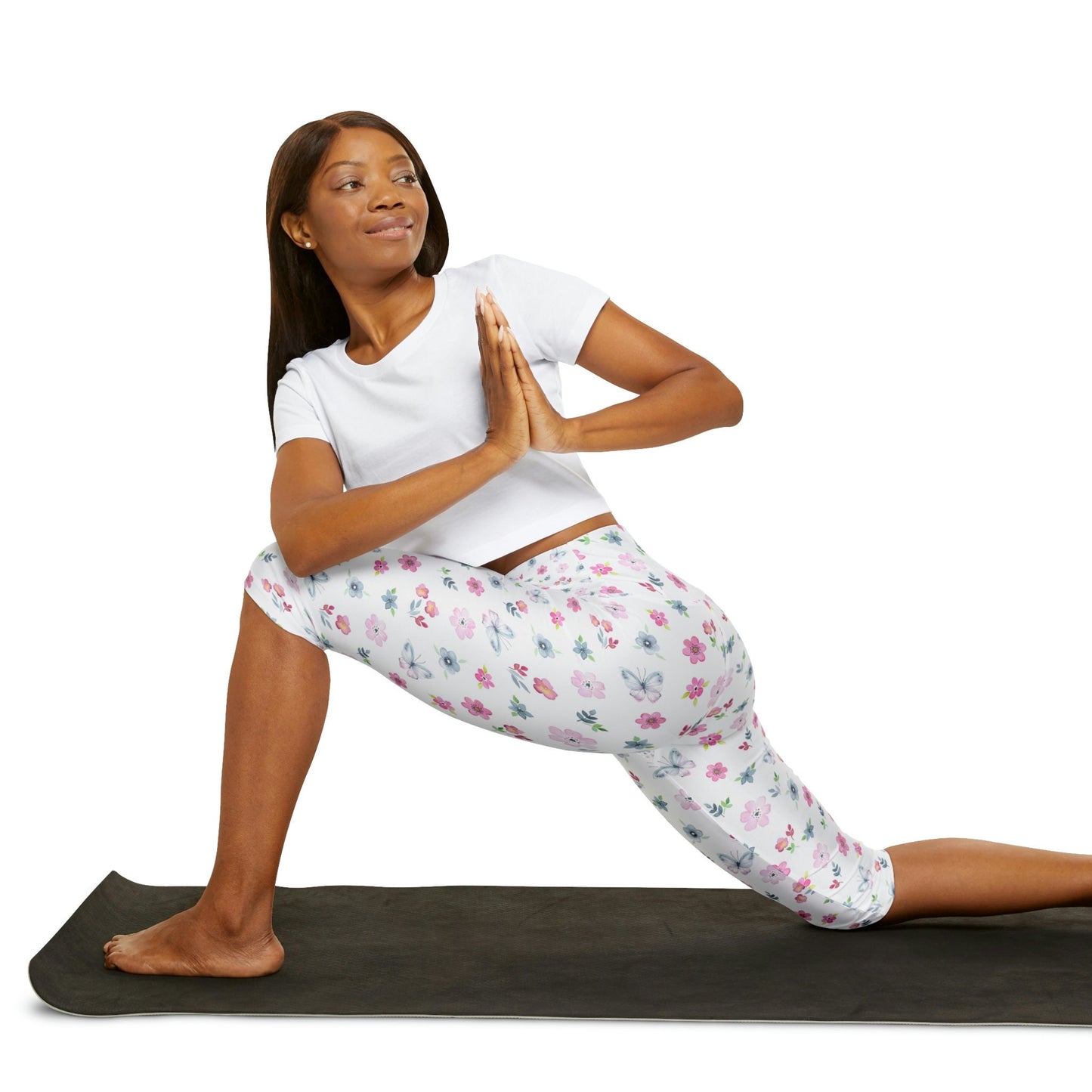 Floral Yoga Capri Leggings