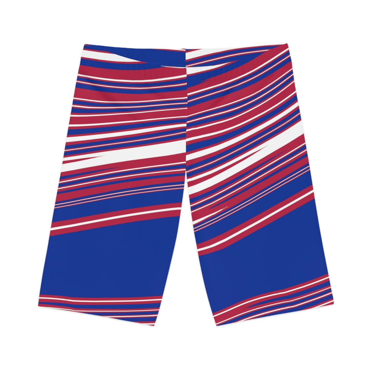 Women's Blue and Red Biker shorts