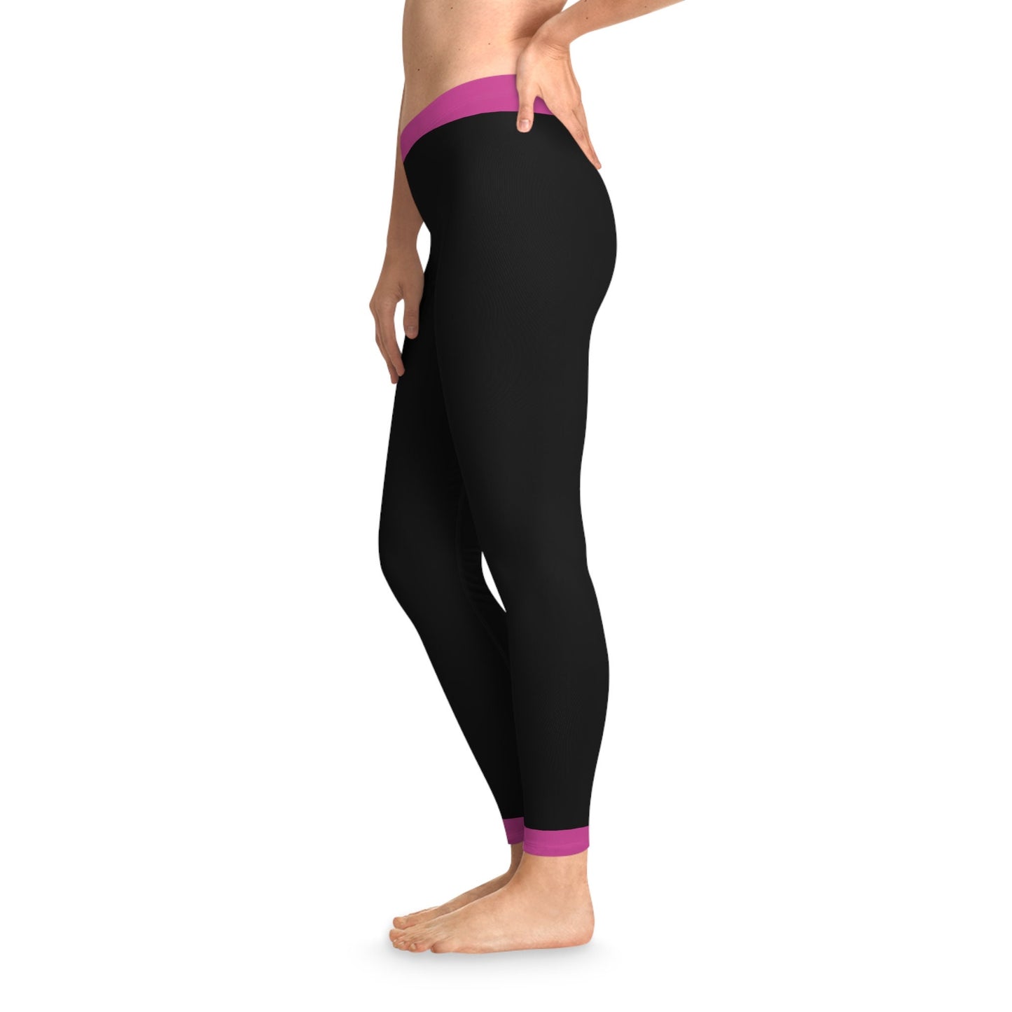 Black and Pink Stretchy Leggings