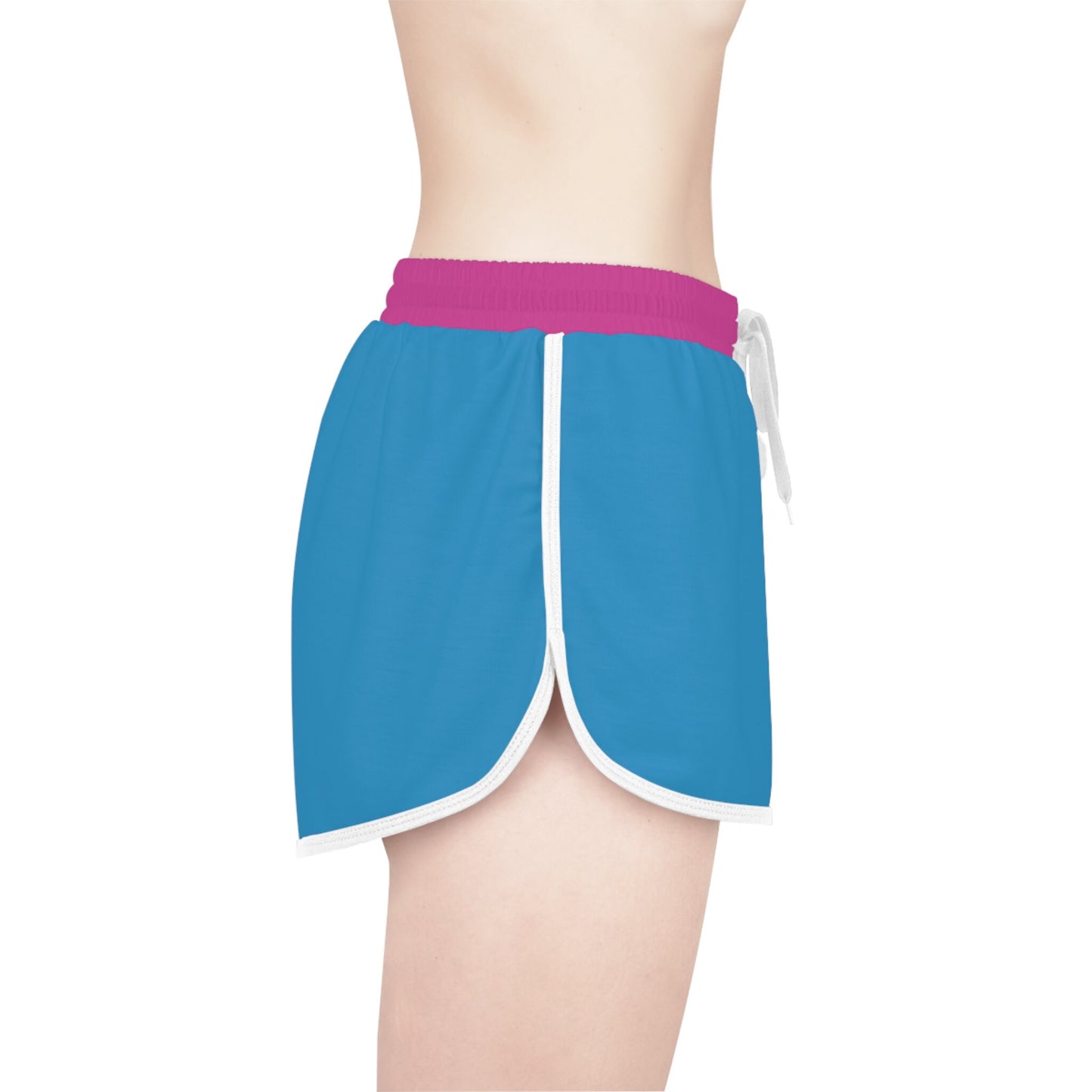 Women's Blue Shorts Relaxed Fit No pockets