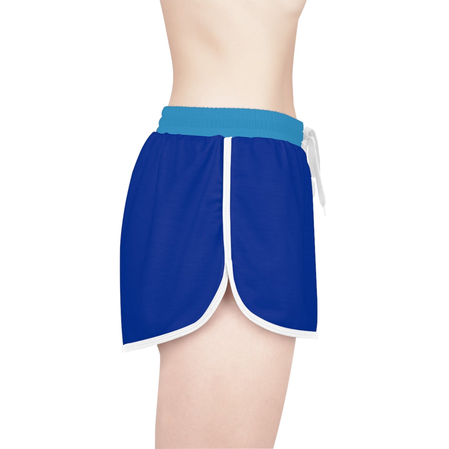 Women's Blue Shorts Relaxed Fit No pockets