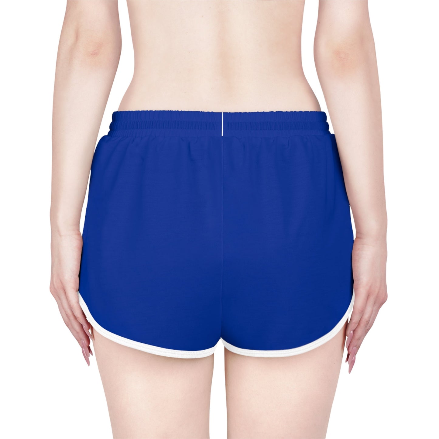 Women's Blue Shorts Relaxed Fit No pockets