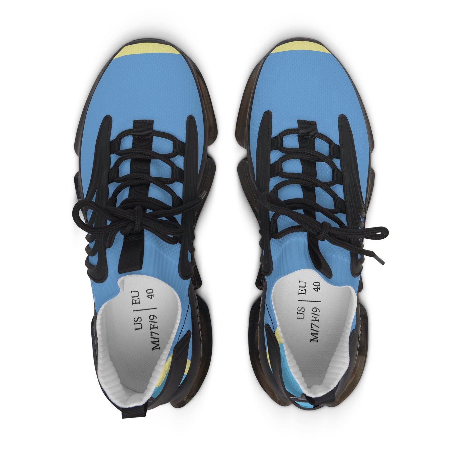 Ladies Blue SneakersWomen's Blue and Yellow Sneakers