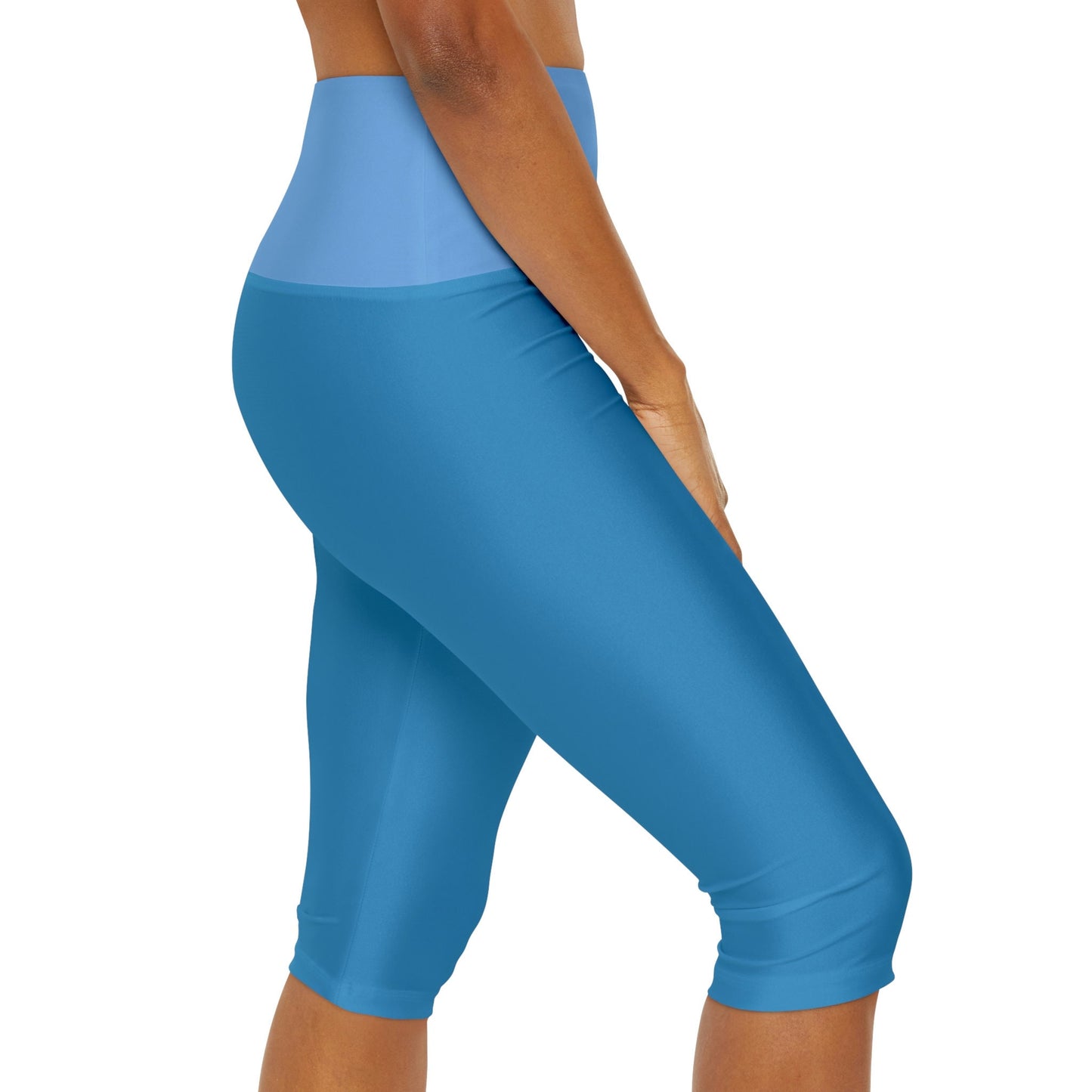 Mystic Blue Capri Yoga Leggings