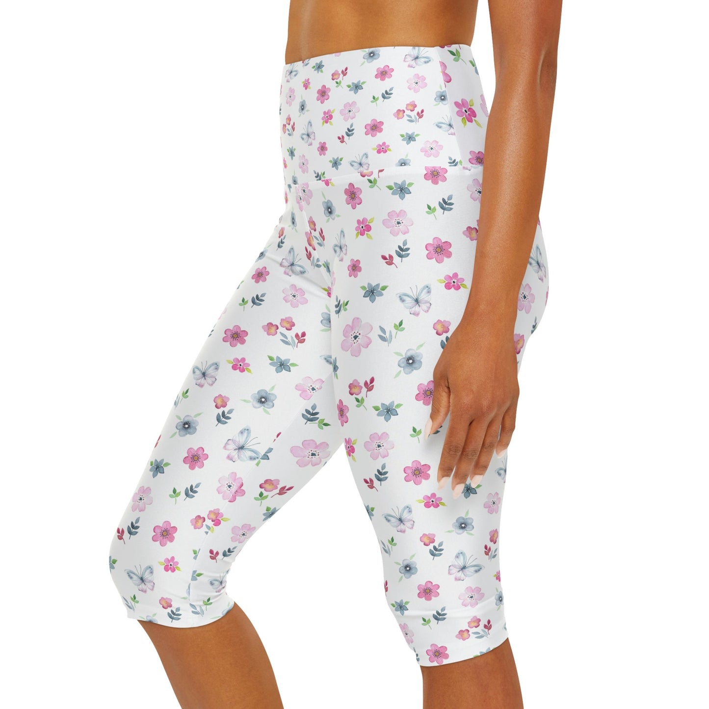 Floral Yoga Capri Leggings