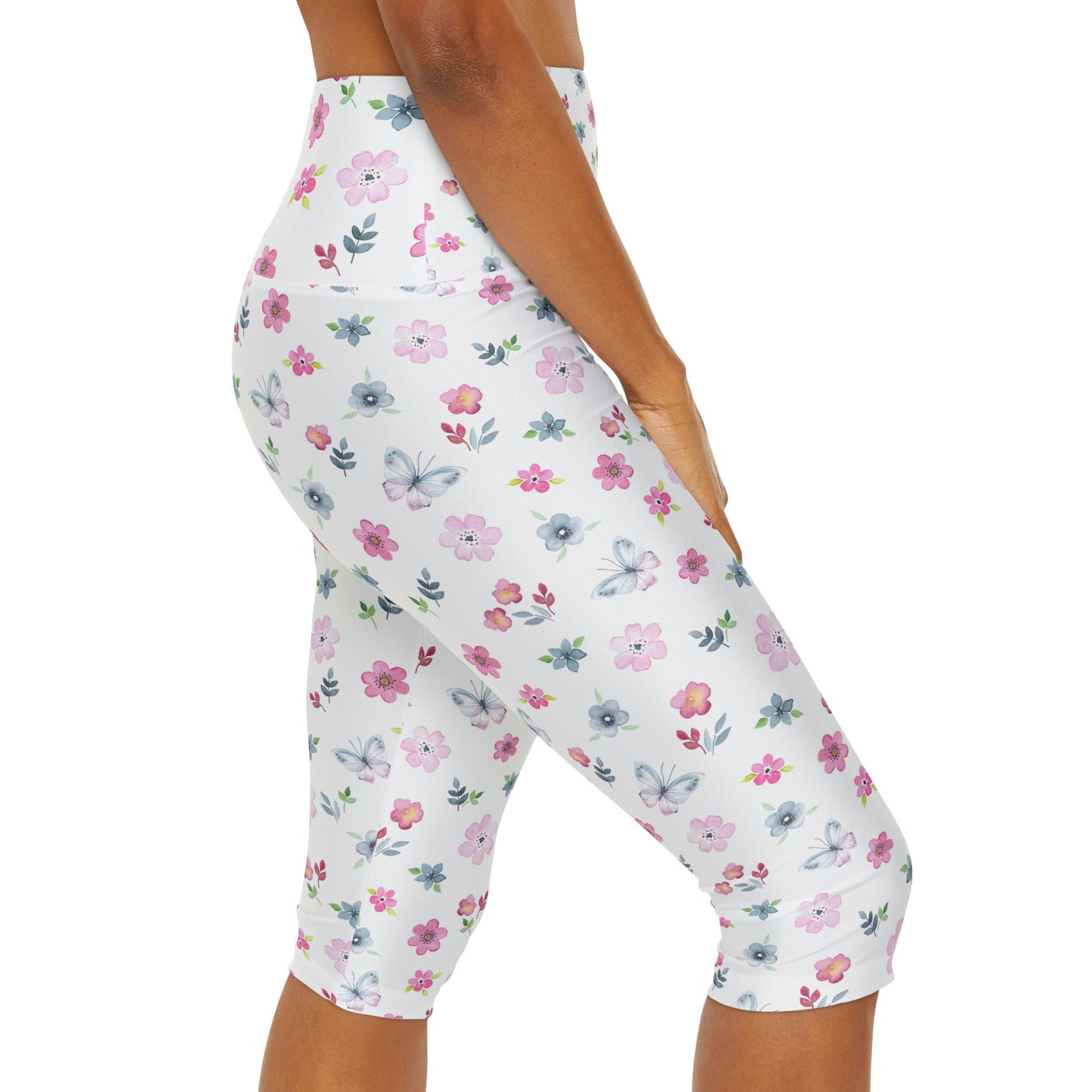 Floral Yoga Capri Leggings