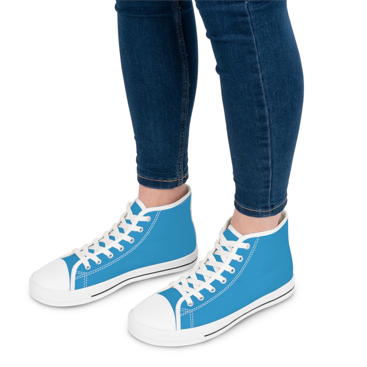 Women's Blue High Top Sneakers