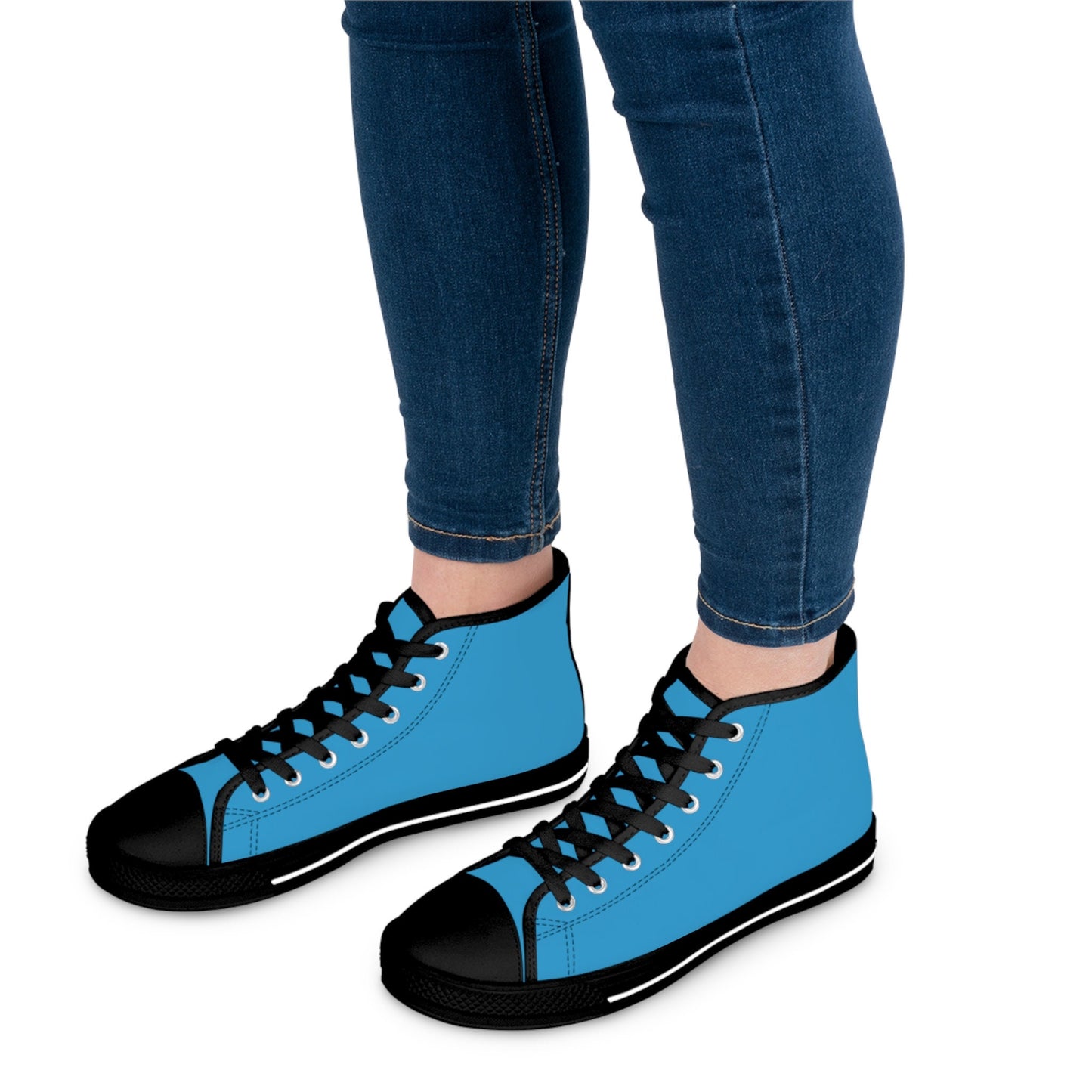 Women's Blue High Top Sneakers
