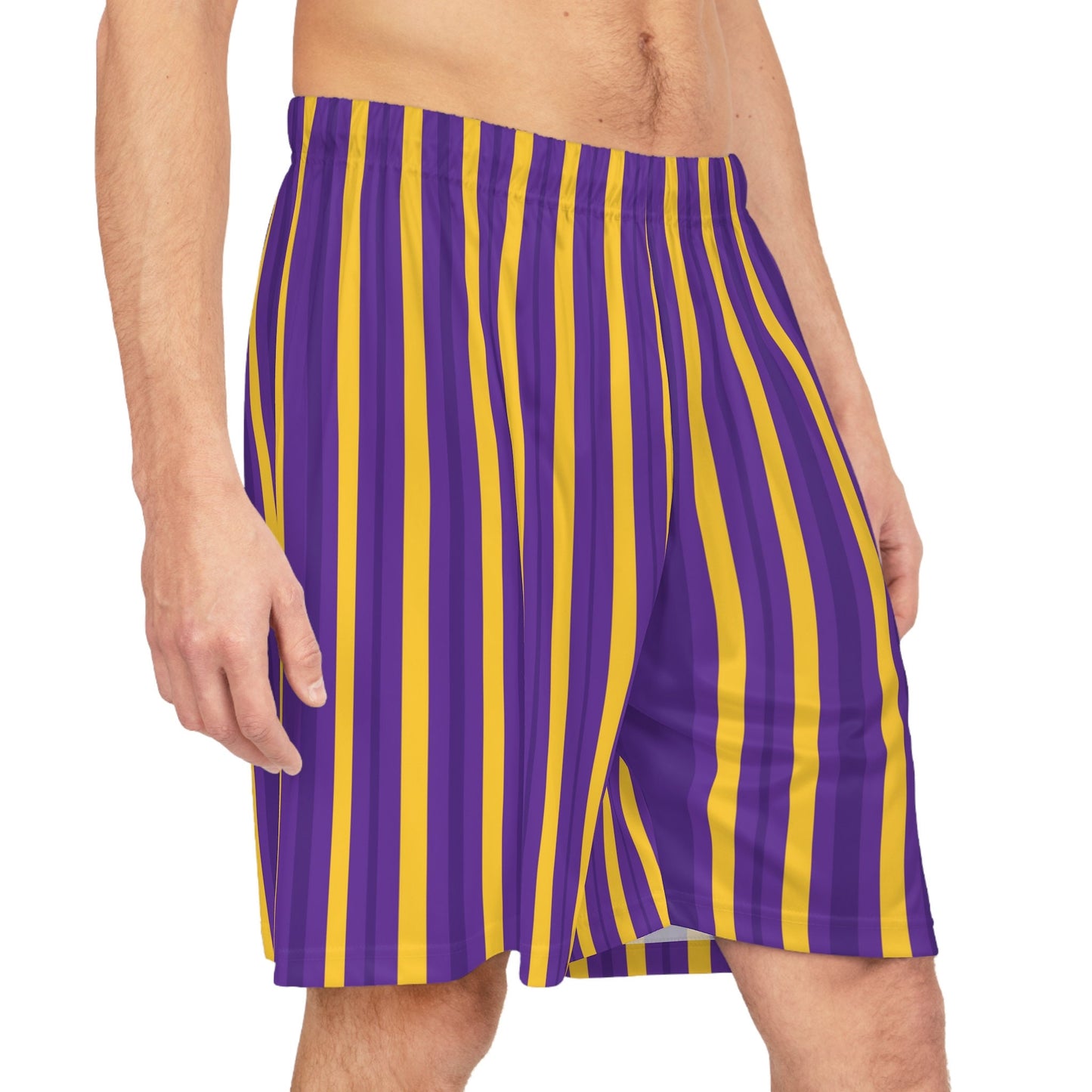 Purple and Gold Basketball Shorts